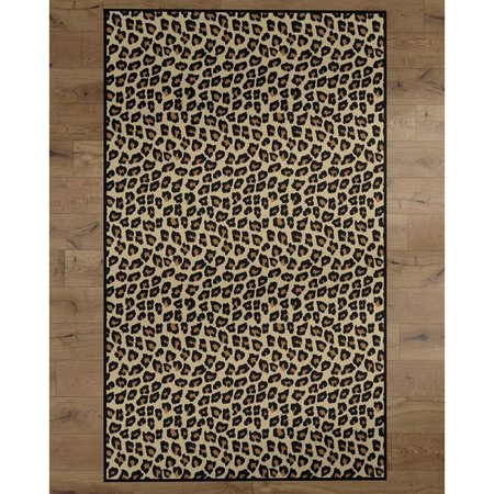 DEERLUX Modern Animal Print Living Room Area Rug with Nonslip Backing, Leopard Pattern, 3 x 5 Ft Extra Small QI003760.XS